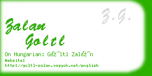 zalan goltl business card